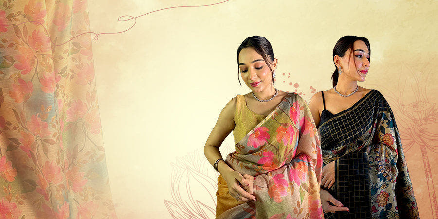Elegant sarees display