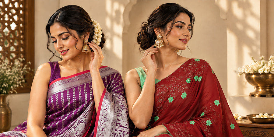 8 Jewellery Pairing Ideas to Match Every Saree Type