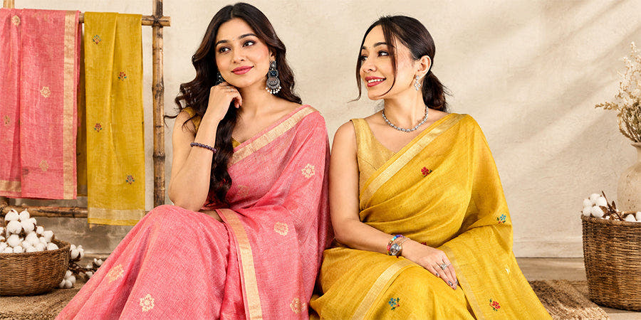 9 Khadi Sarees That Make Handloom Look Effortless