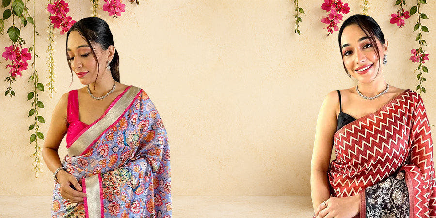 9 Phulkari-Print Sarees to Brighten Your Festive Wardrobe