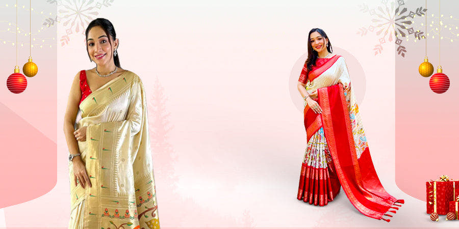Festive Sarees for Christmas