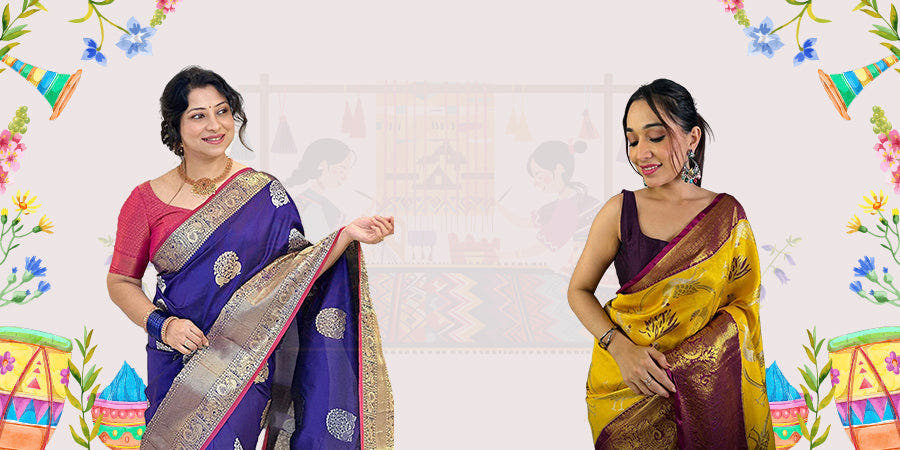 Elegant sarees display