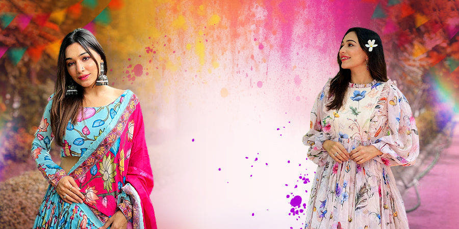 Colorful Holi outfits