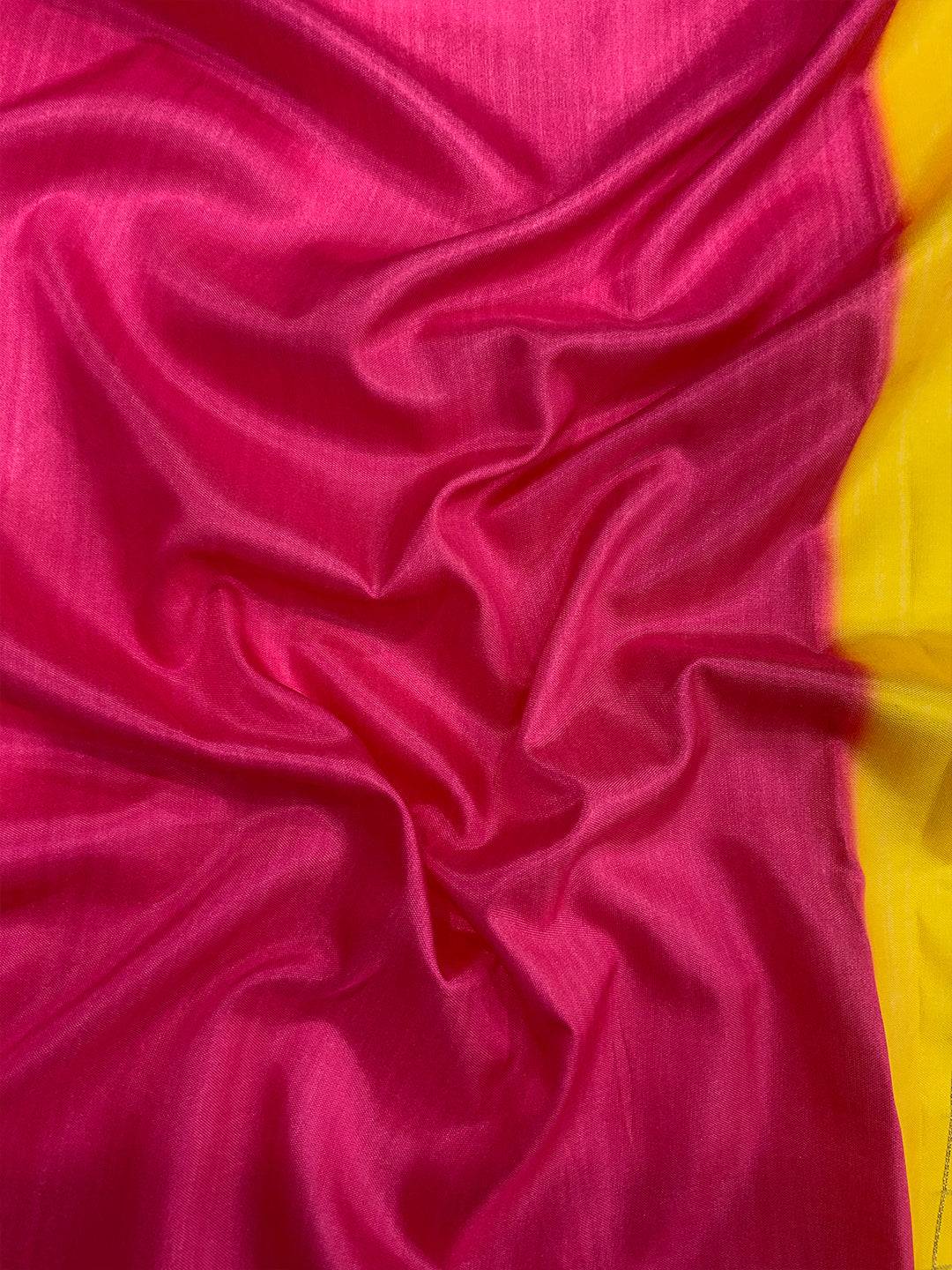 Elegant Soft Silk Satin Chex Saree