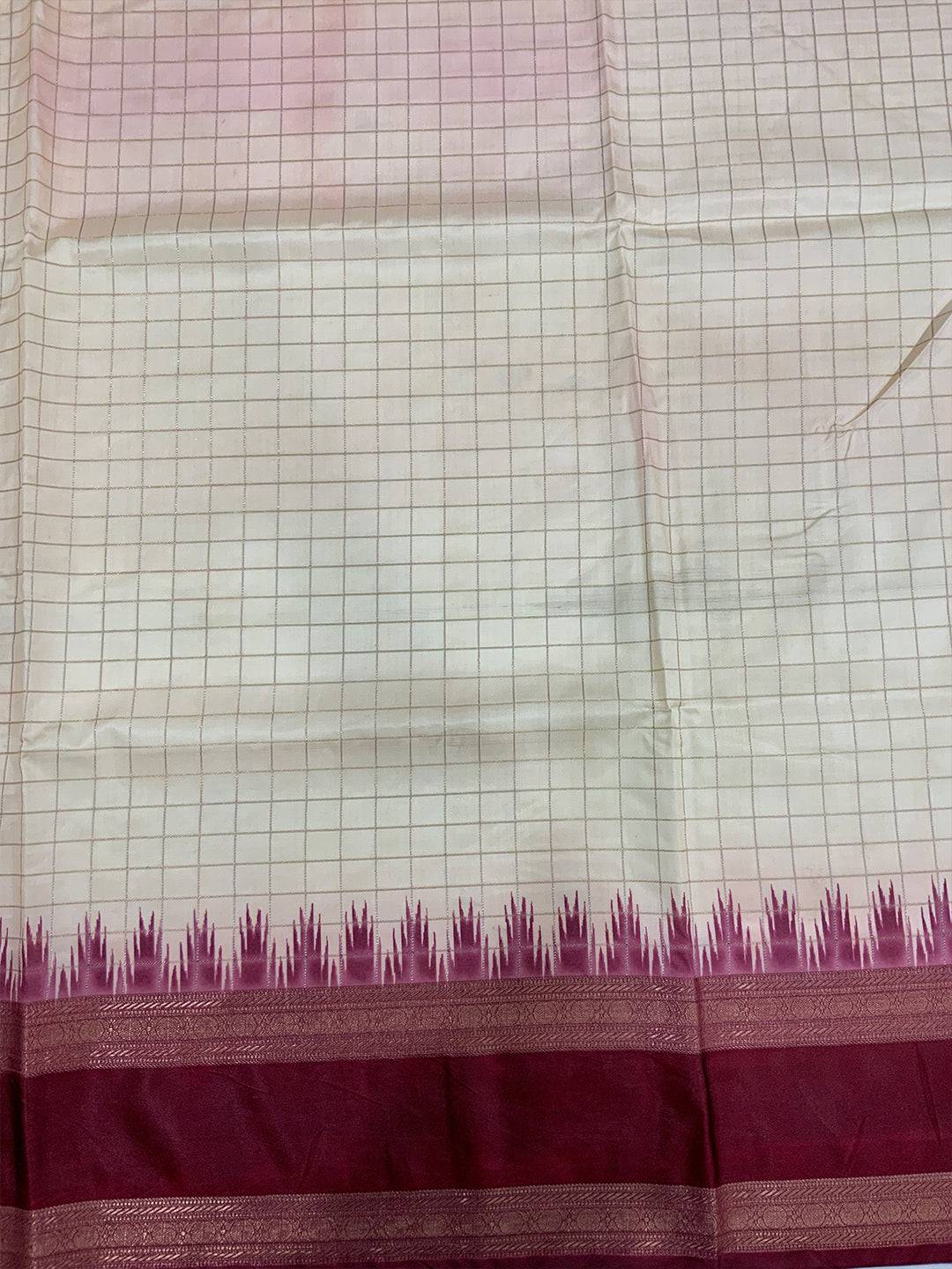 Radiant Soft Silk Satin Chex Saree