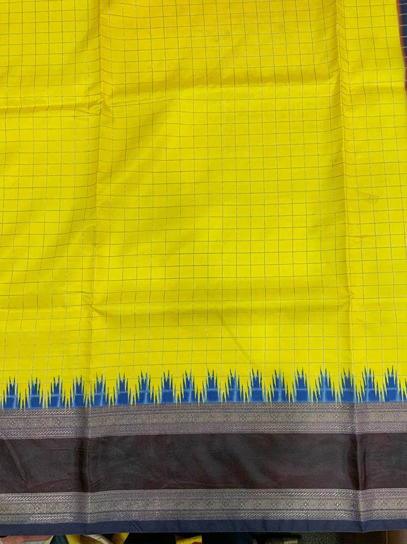 Royal Soft Silk Satin Chex Saree