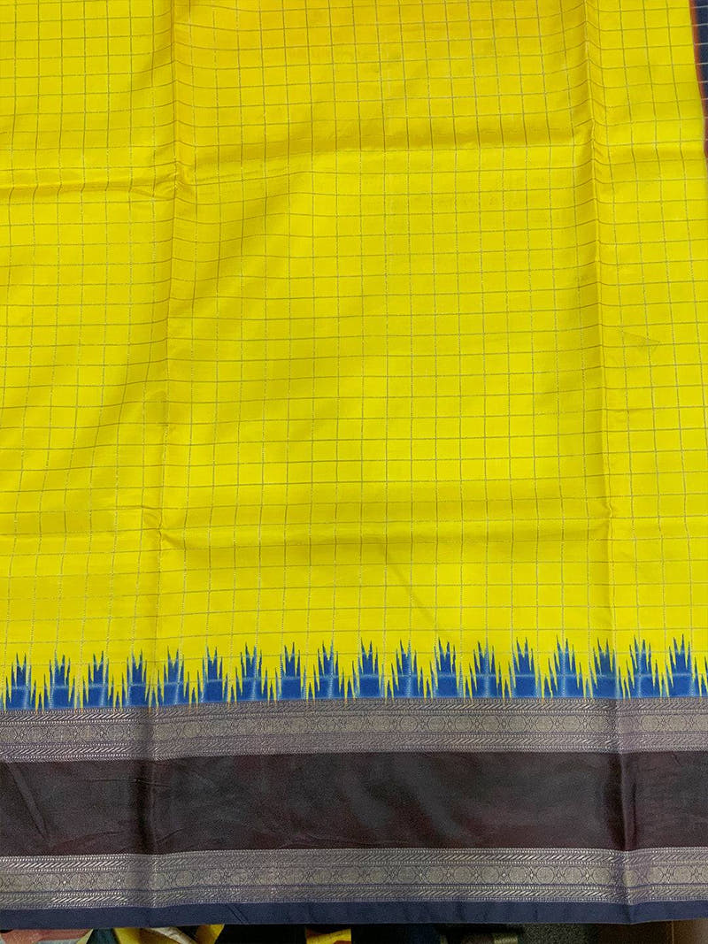 Royal Soft Silk Satin Chex Saree