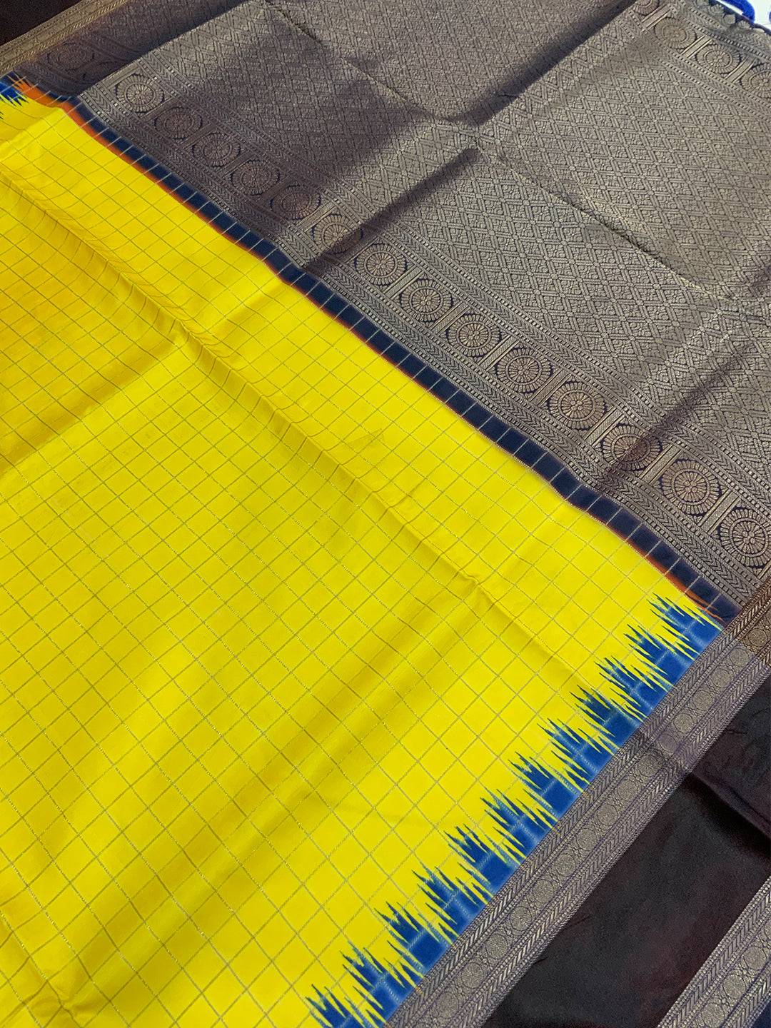 Royal Soft Silk Satin Chex Saree