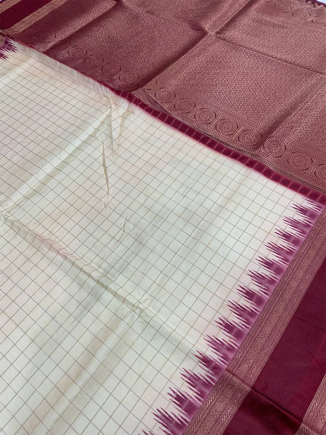 Radiant Soft Silk Satin Chex Saree