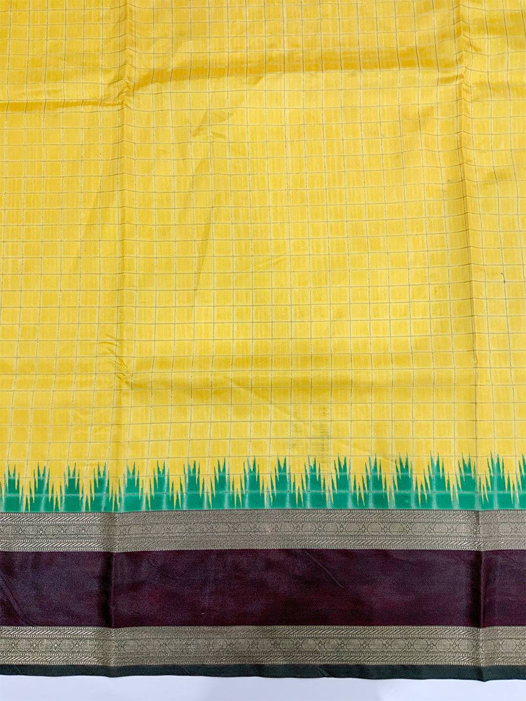 Opulent Soft Silk Satin Chex Saree