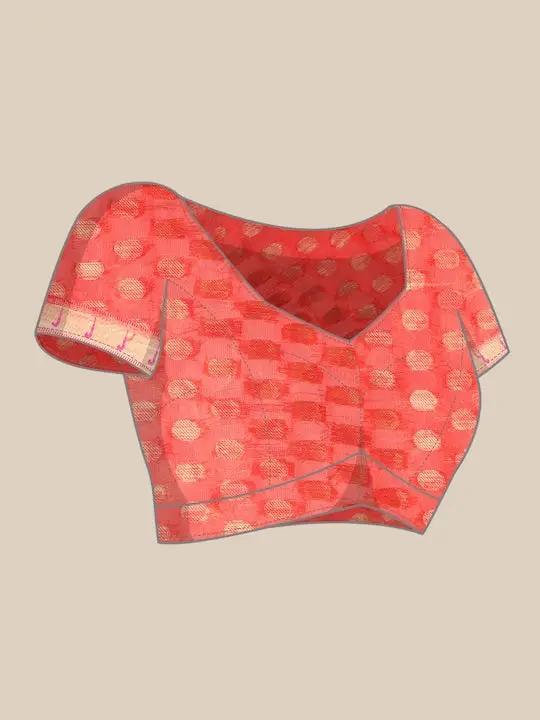 Wine Colour Pure Organza Banarasi Zari Print Saree