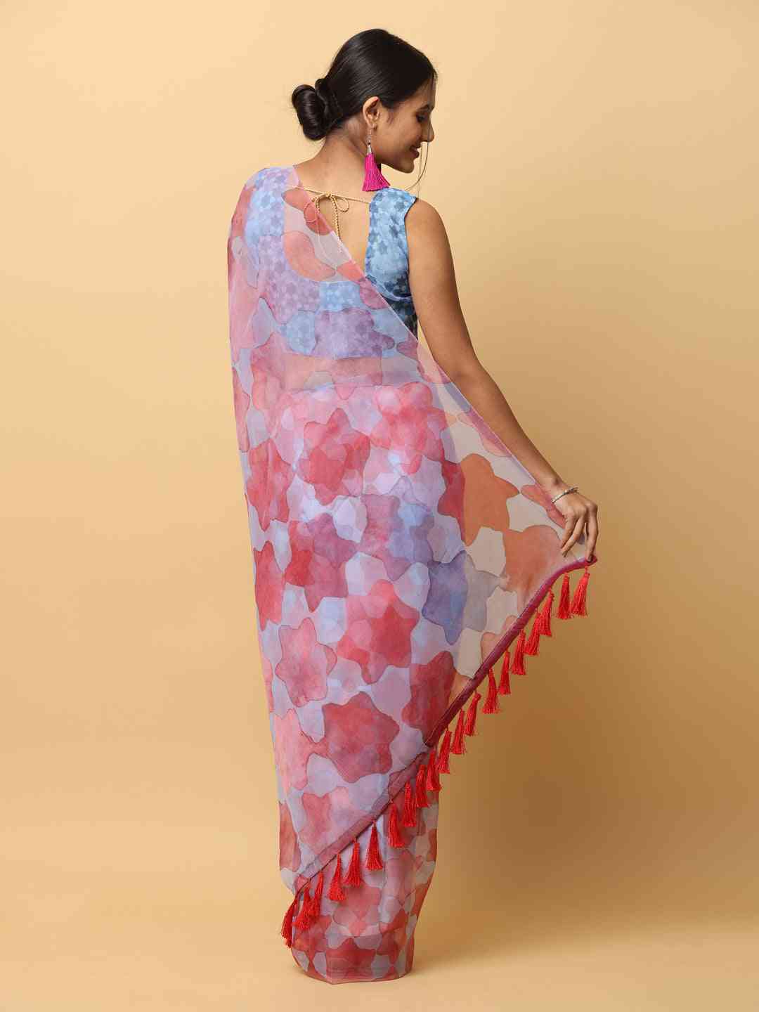 Soft Orgenza Digital Print Party Wear Saree