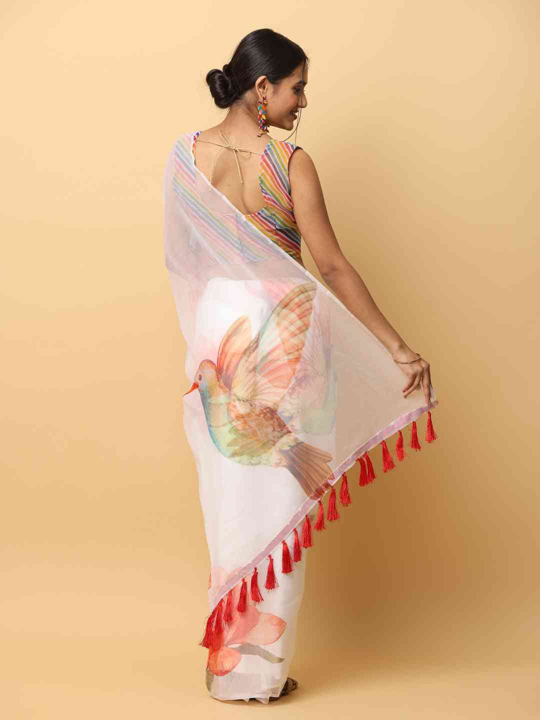 Soft Orgenza Digital Print Party Wear Saree