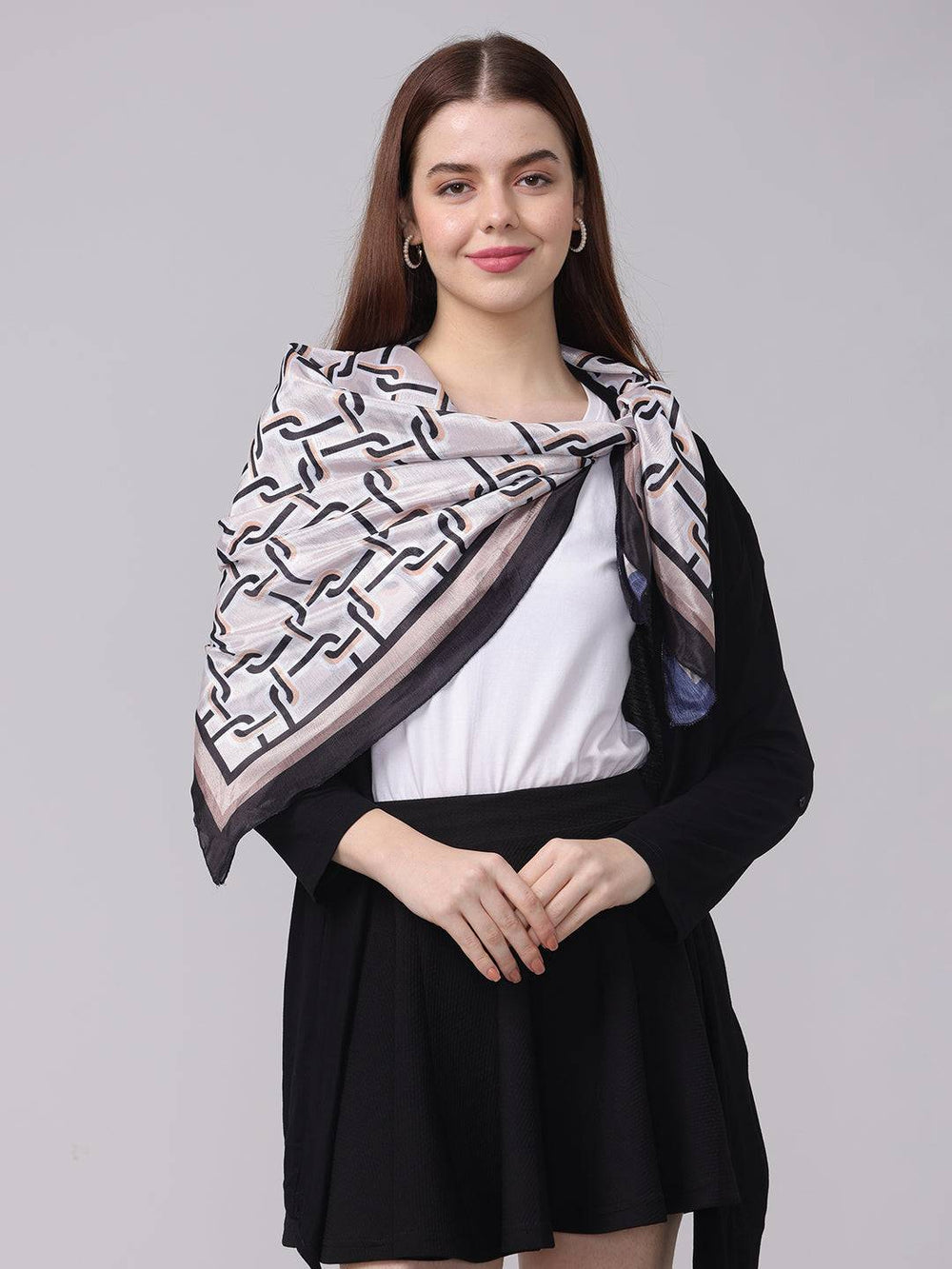 Horsebit Printed Scarf