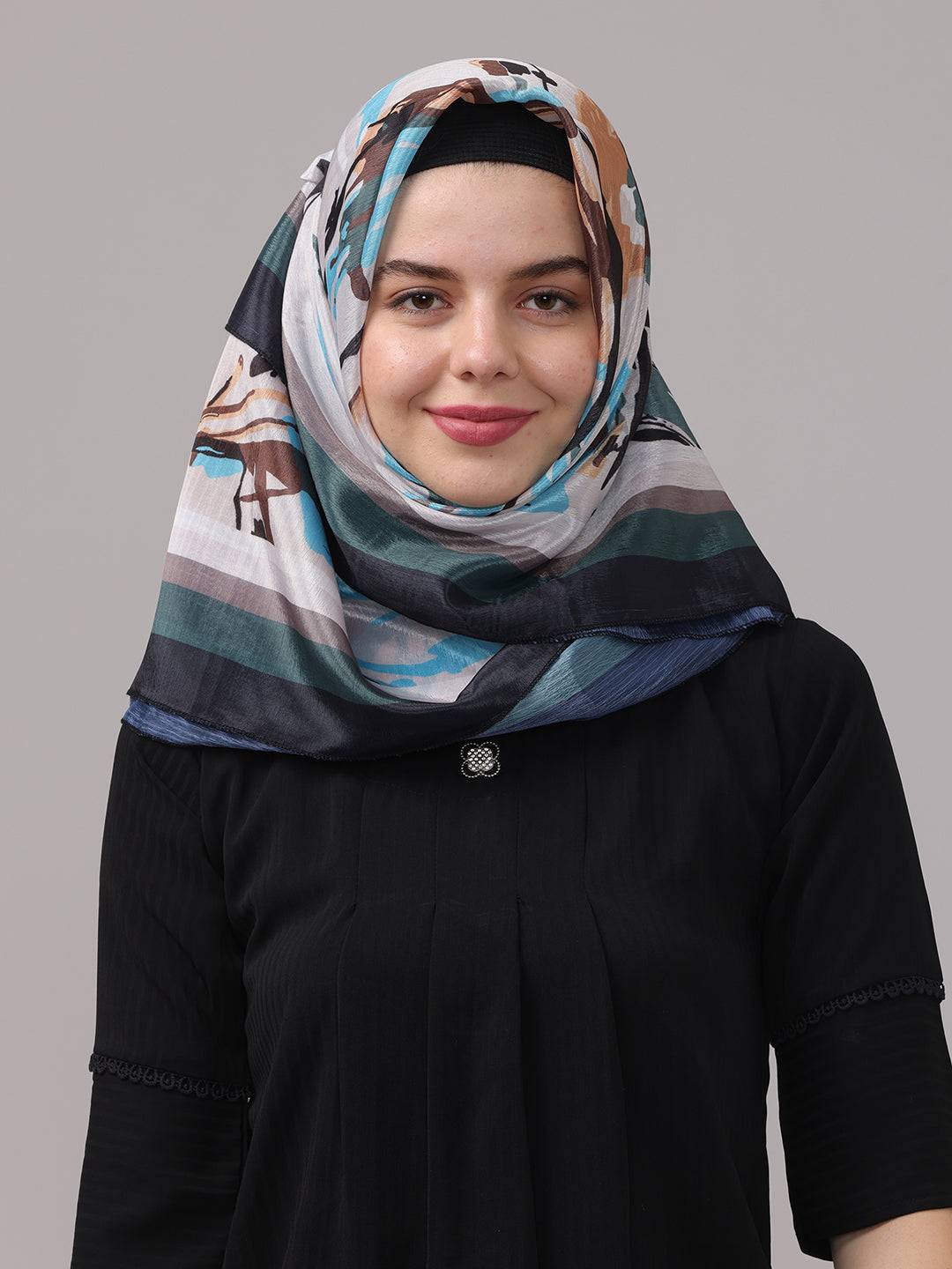 Abstract Brushstroke Square Scarf