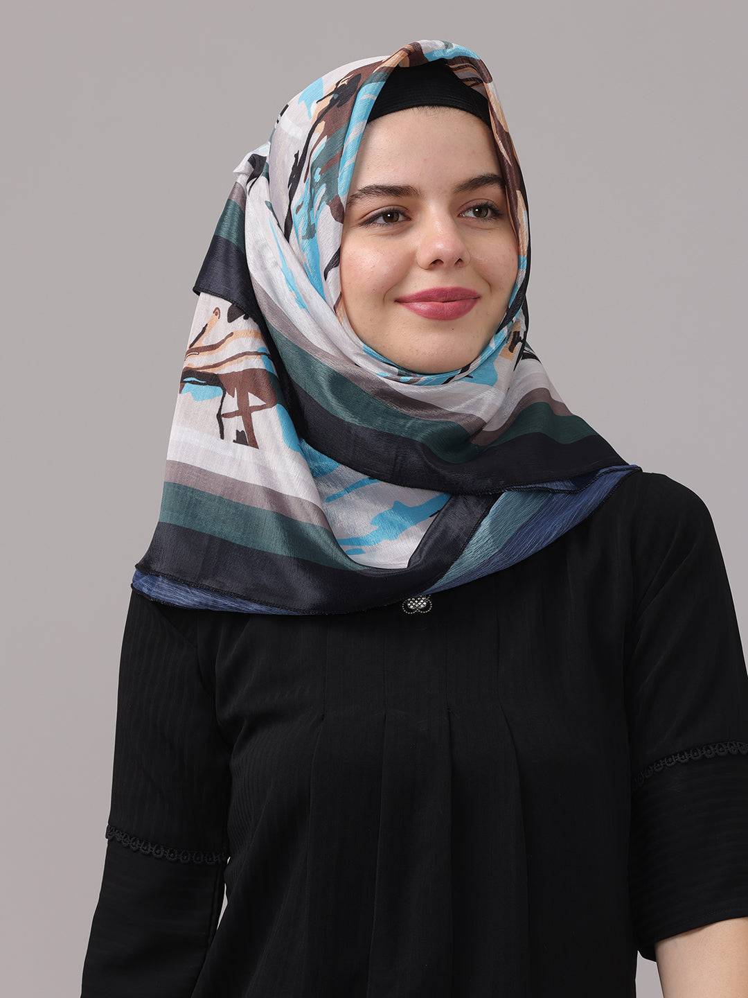 Abstract Brushstroke Square Scarf