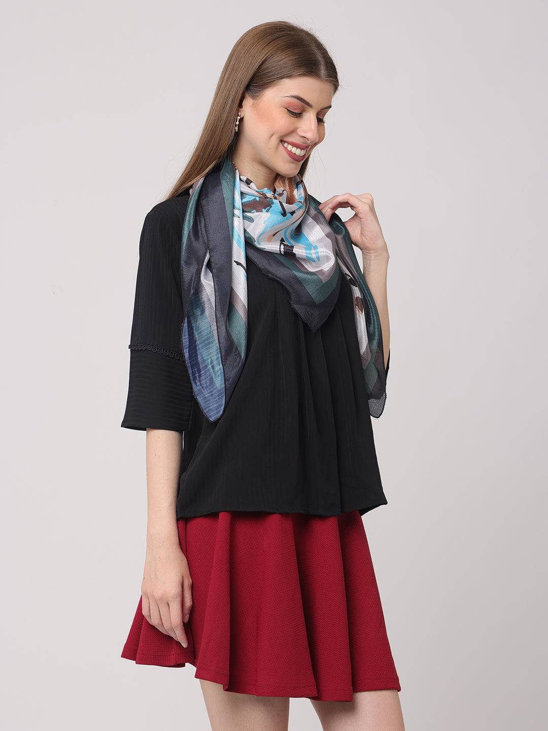 Abstract Brushstroke Square Scarf