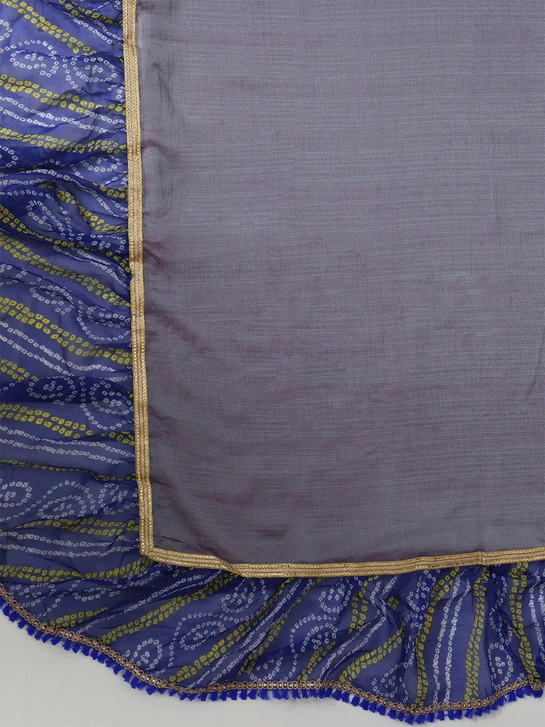 Soft Georgette Bandhej Print Ruffle Party Wear Saree
