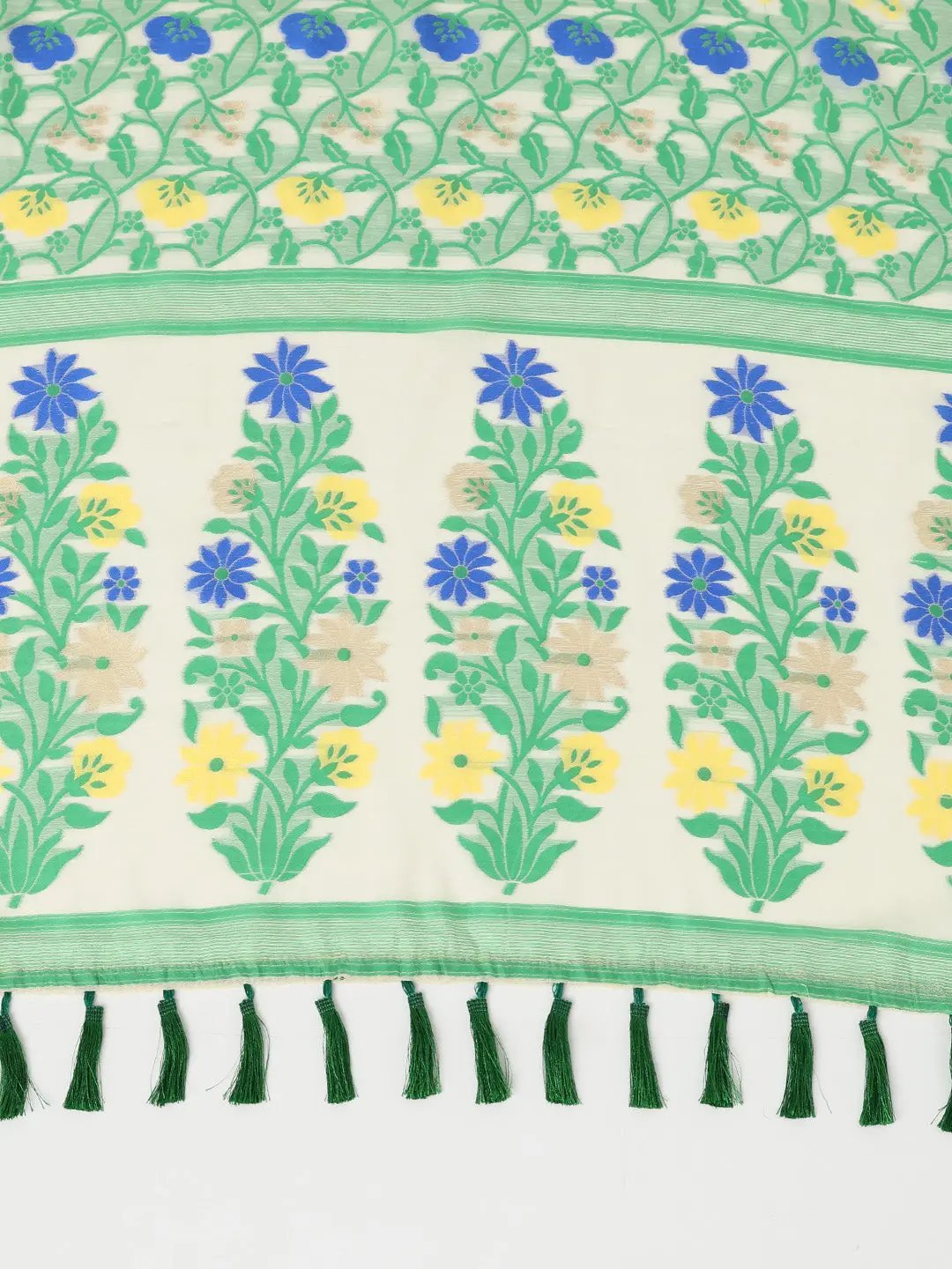 Dhakai Jamdani Cotton Silk Saree