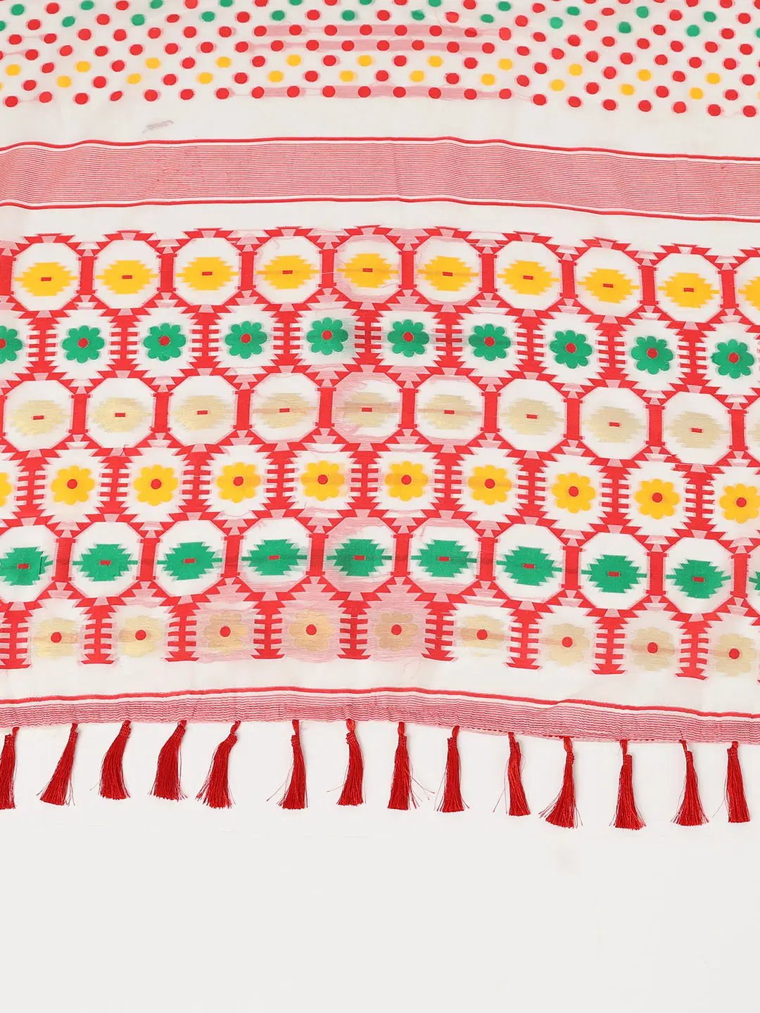 Dhakai Jamdani Cotton Silk Saree