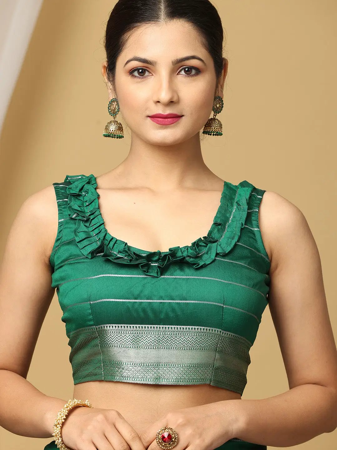 Pure Banarasi Katan Silk Kanchi Zari Weaving Saree