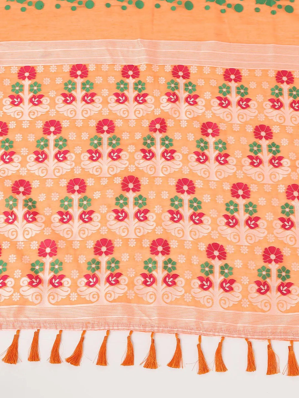 Dhakai Jamdani Cotton Silk Saree