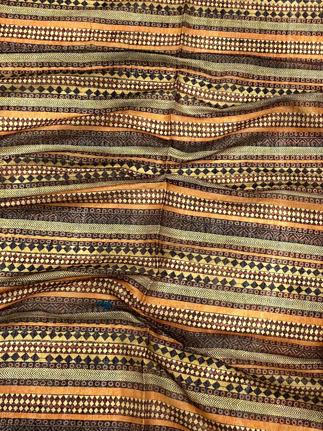 Radiant Orange Zari Tussar Floral Saree