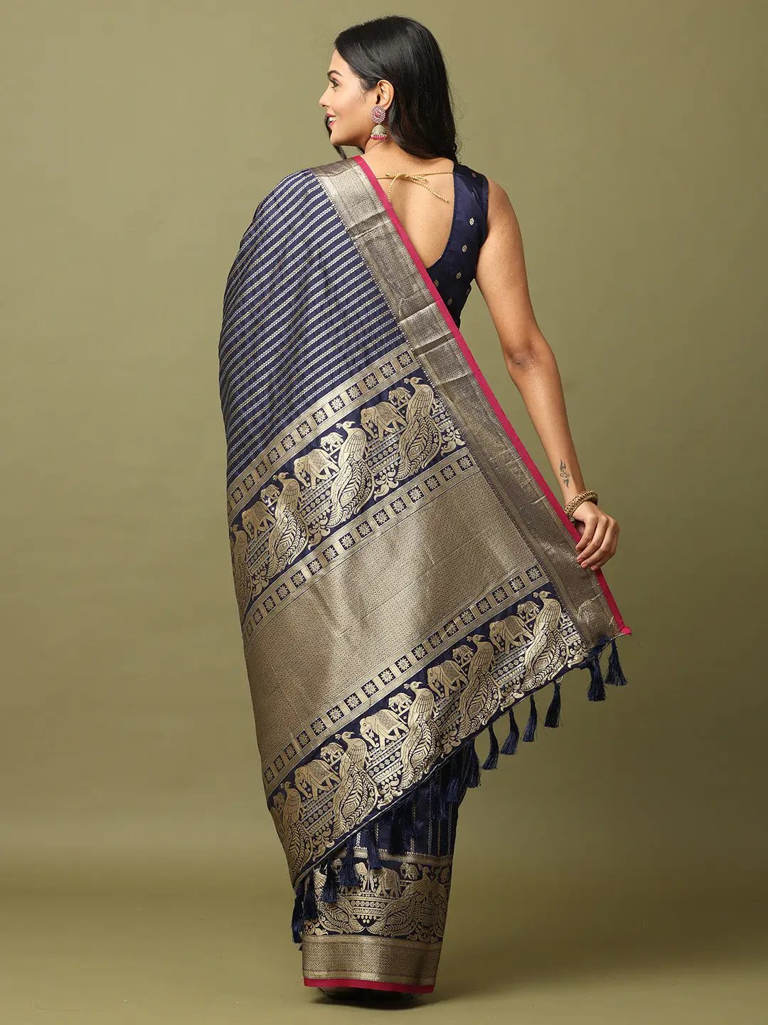 Elegant Soft Silk Zari Kanchi Banarasi Saree