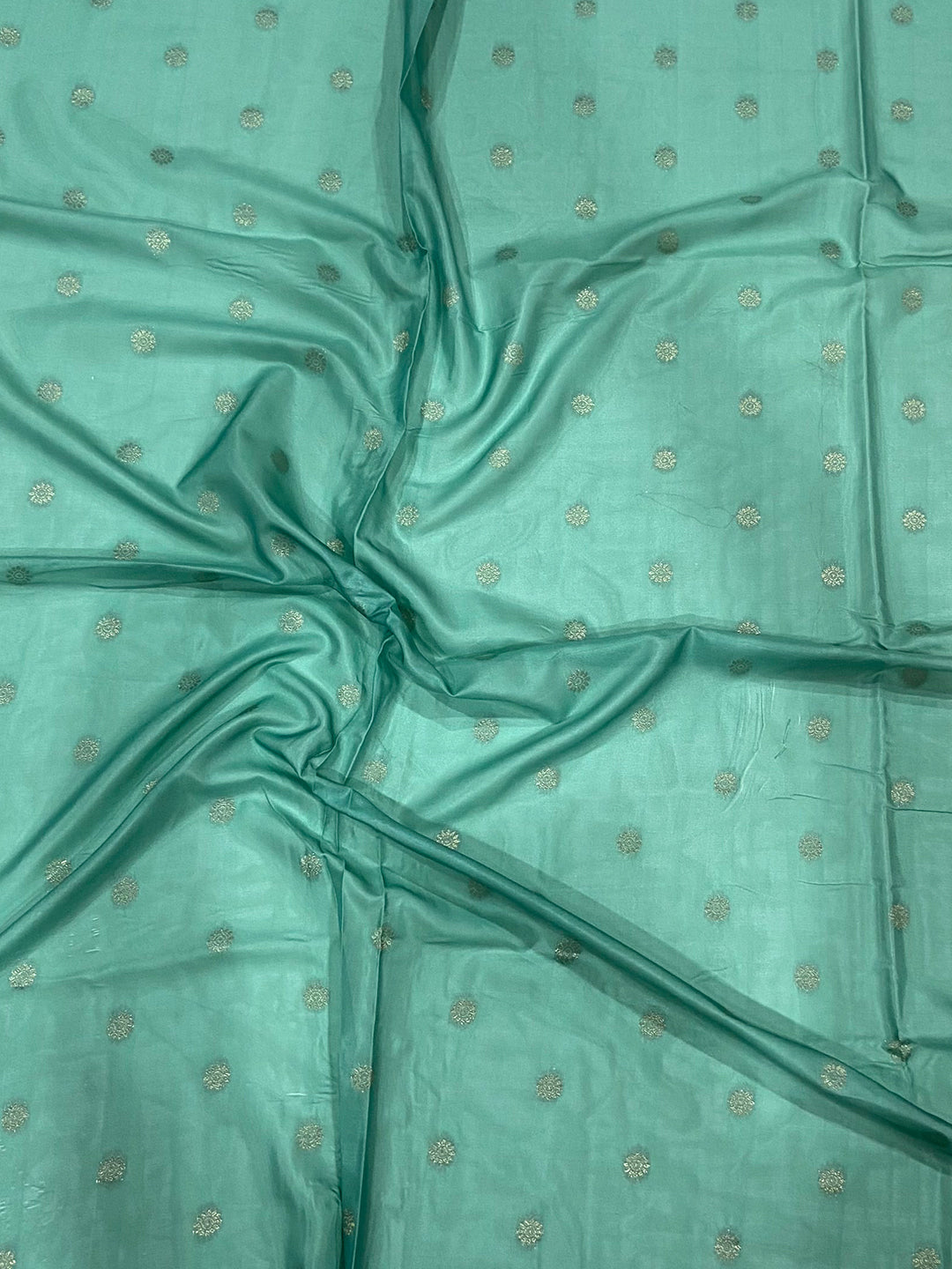 Pastel Teal Soft Crepe Silk Digital Ombre Saree
