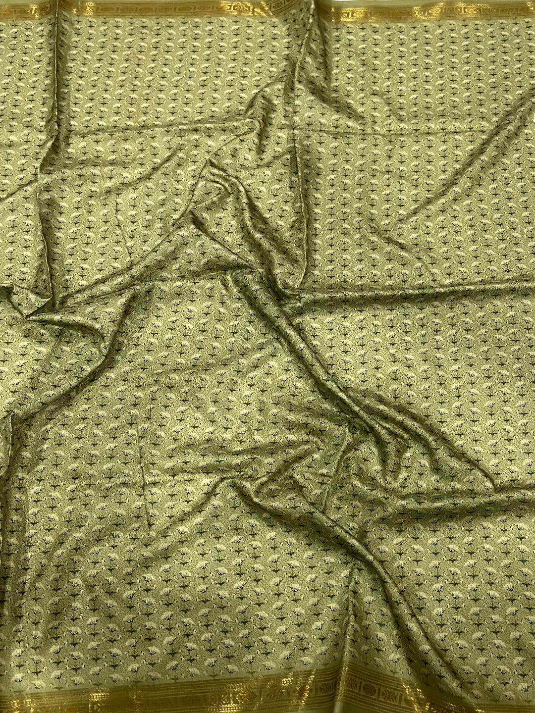 Green Soft Silk Bird Kalamkari Print Saree