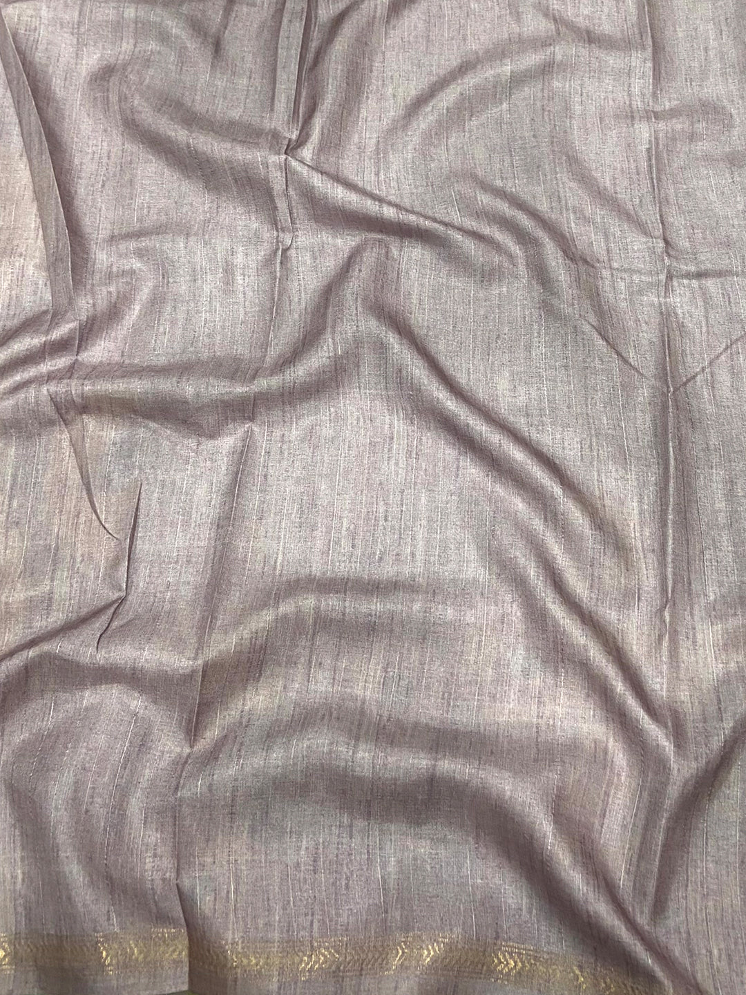 Light Purple Tussar Ghicha Silk Saree