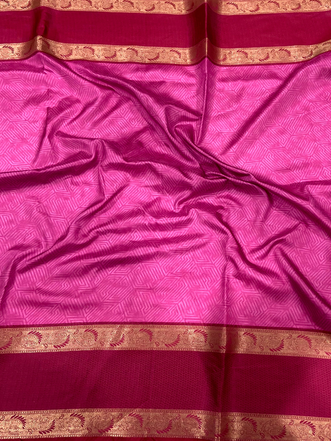Navy Pichwai Print Banarasi Silk Saree