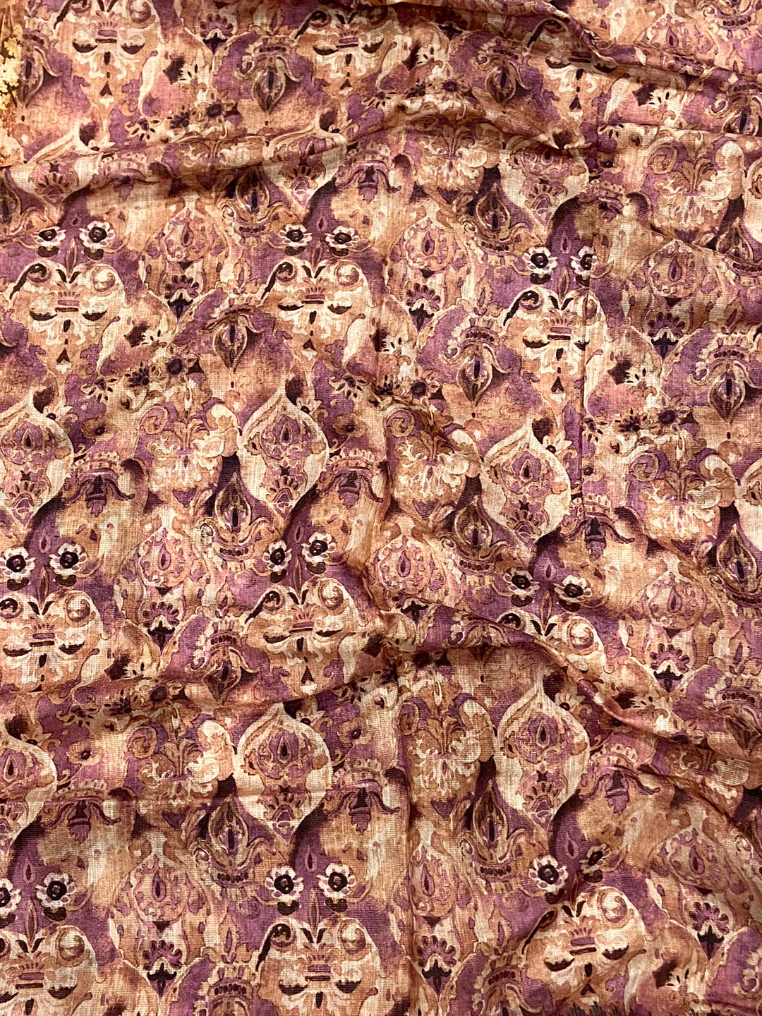 Purple Tussar Blossom Saree
