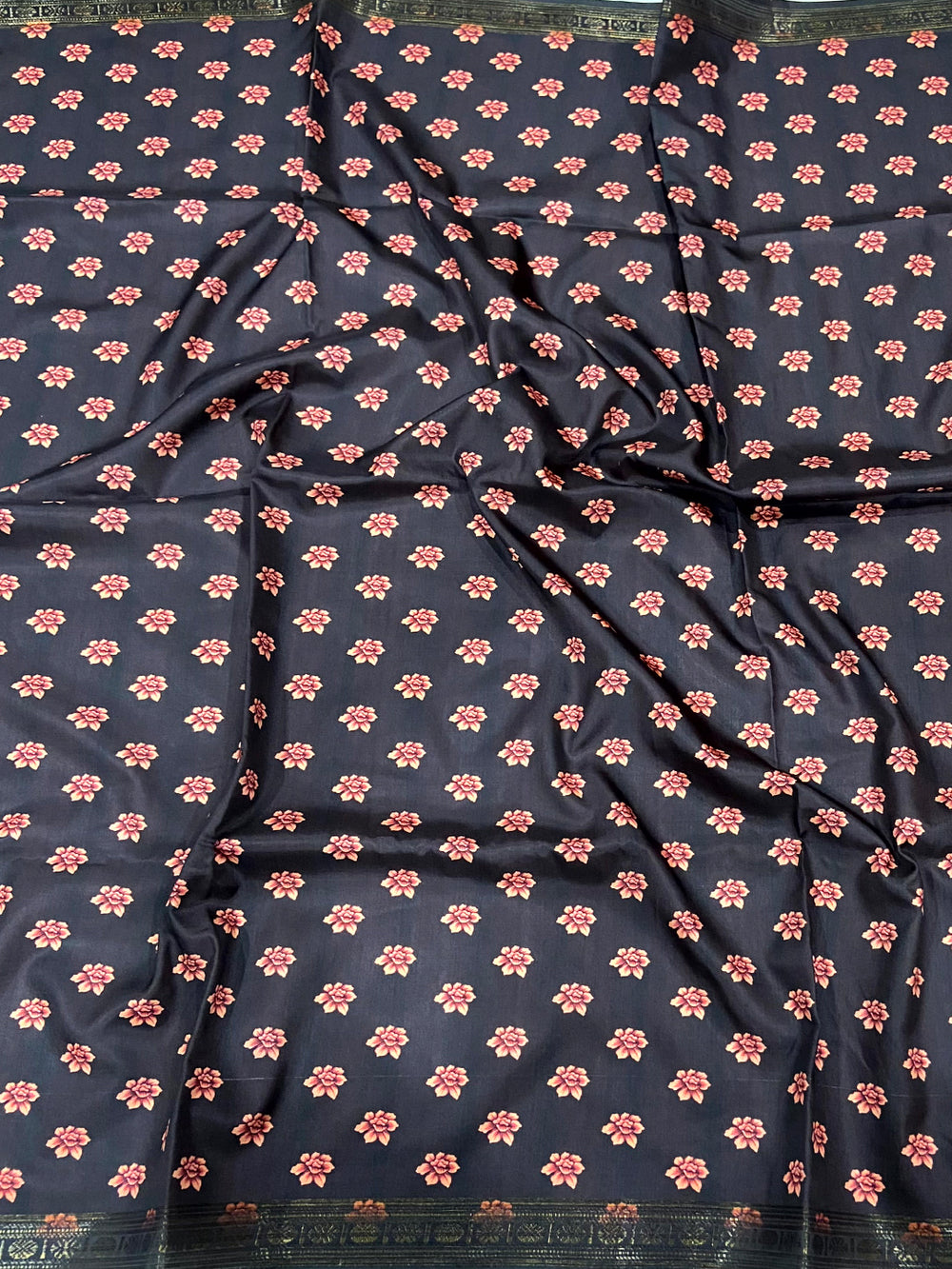 Pink Soft Silk Bird Kalamkari Print Saree
