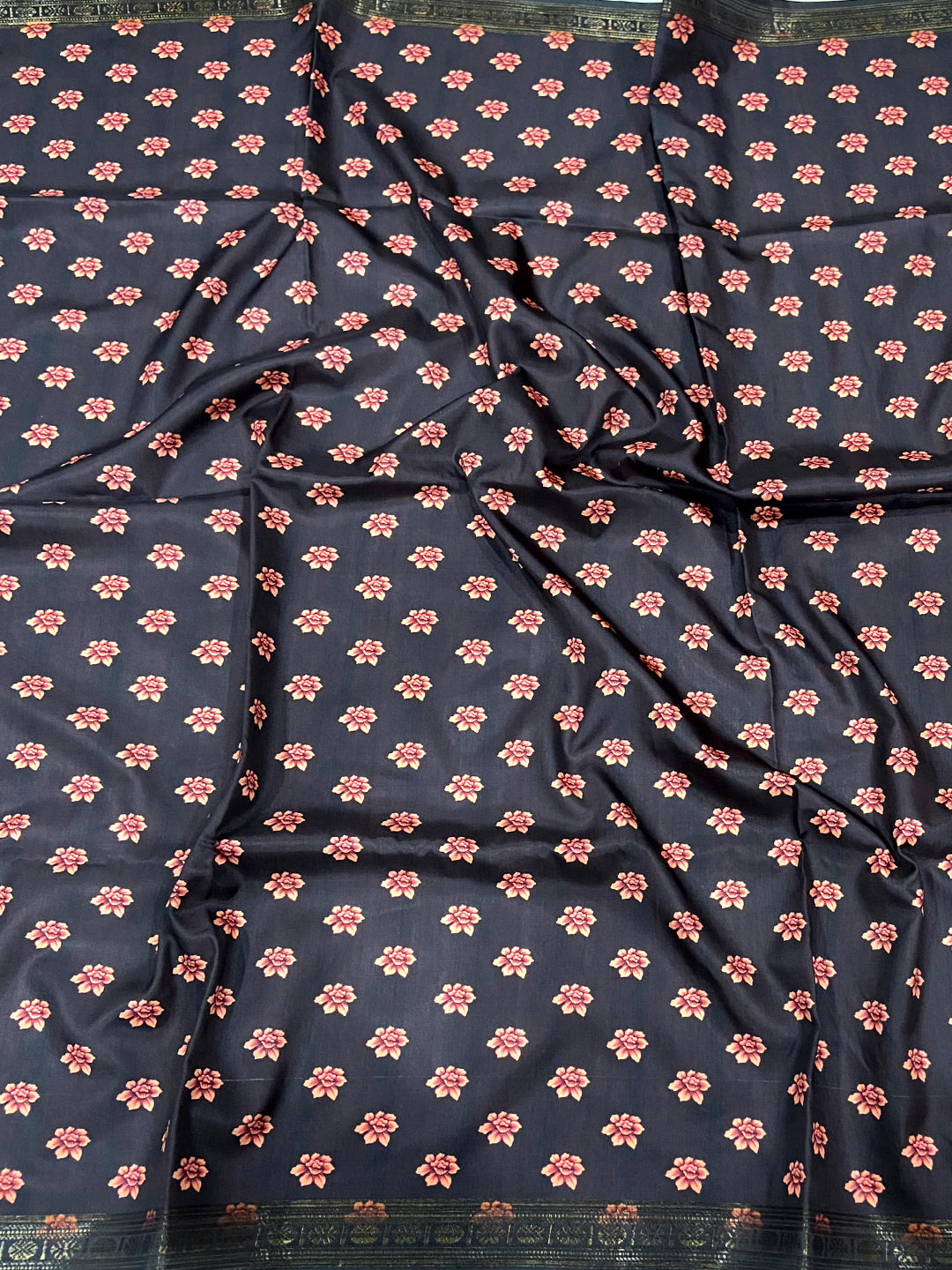 Pink Soft Silk Bird Kalamkari Print Saree