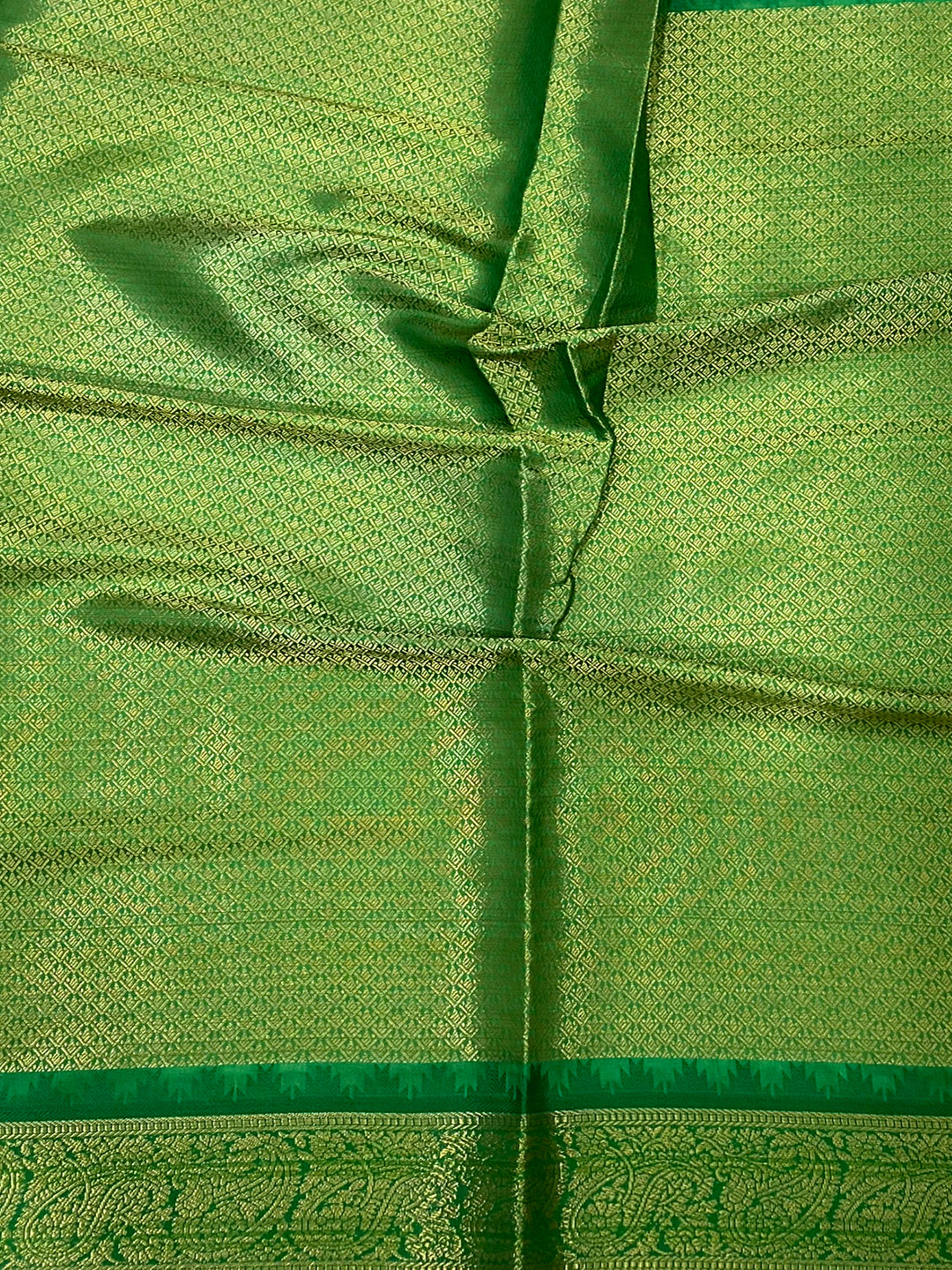Green Banarasi Silk Pen Kalamkari Saree