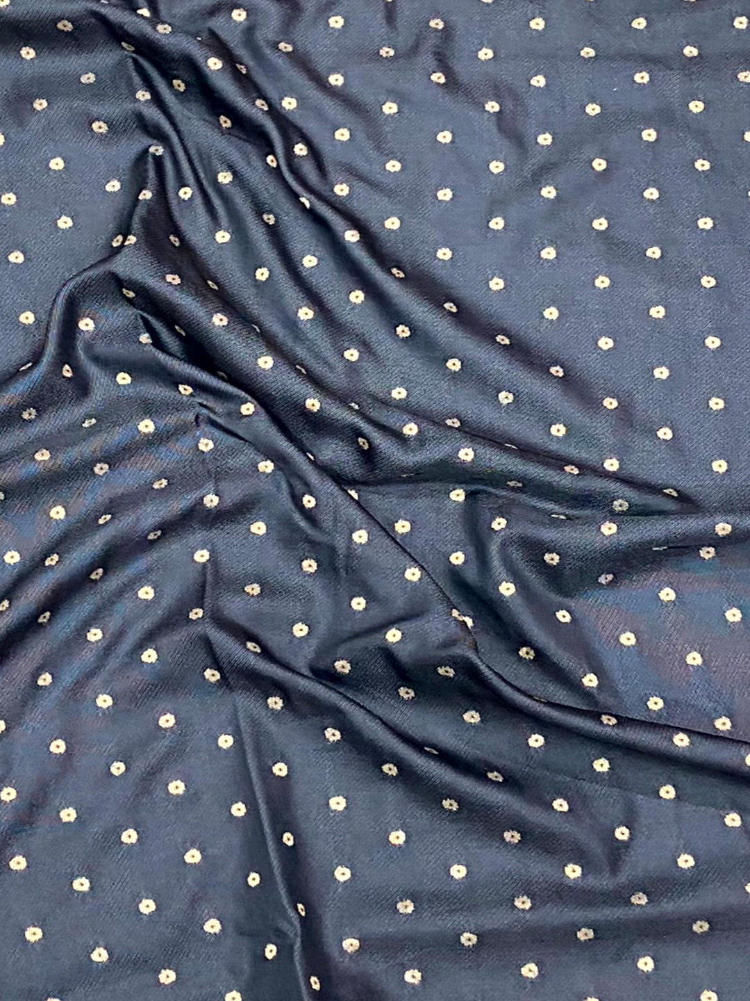 Cream Gadhwal Pure Soft Silk Saree