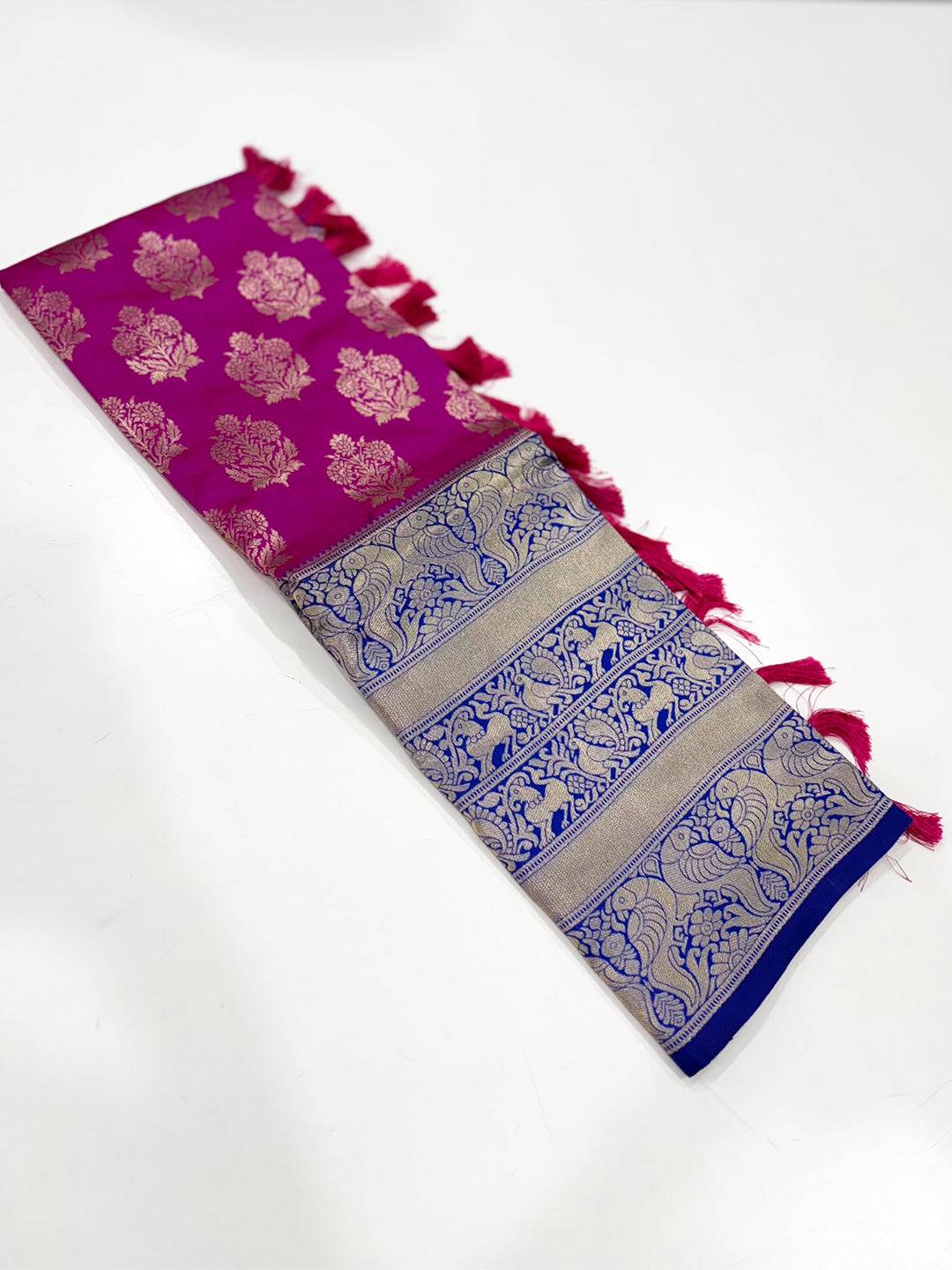 Royal Purple Woven Design Banarasi Saree