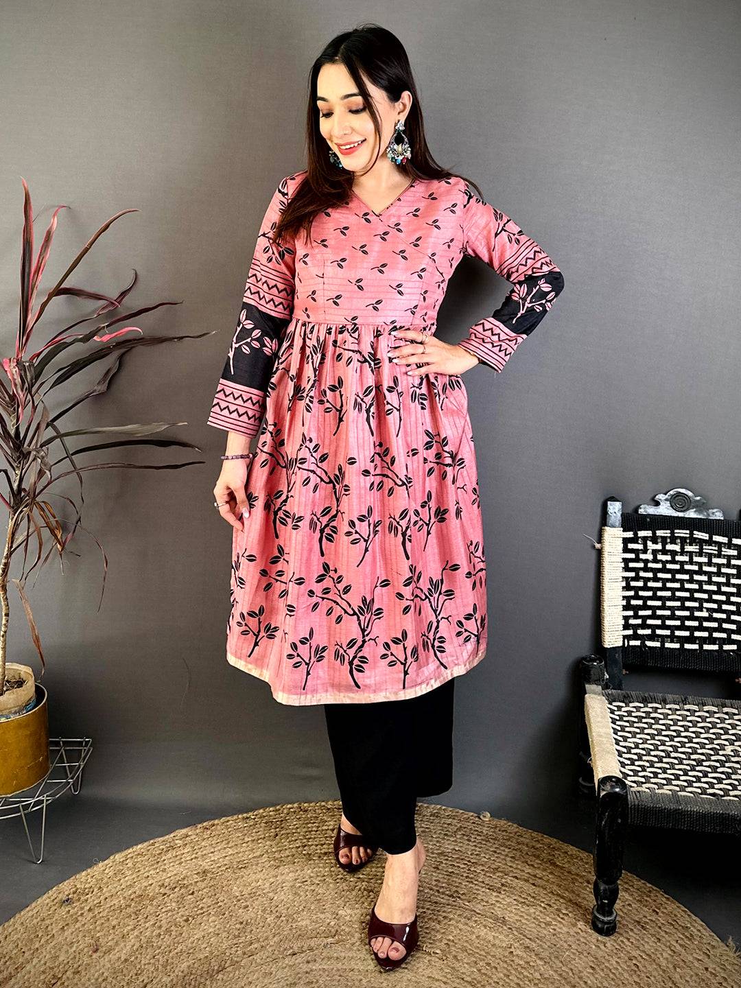 Classic Kota Doriya V Neck Style Kurti