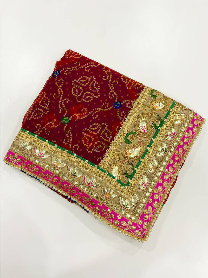 Golden Radiance Chinnon Chiffon Saree