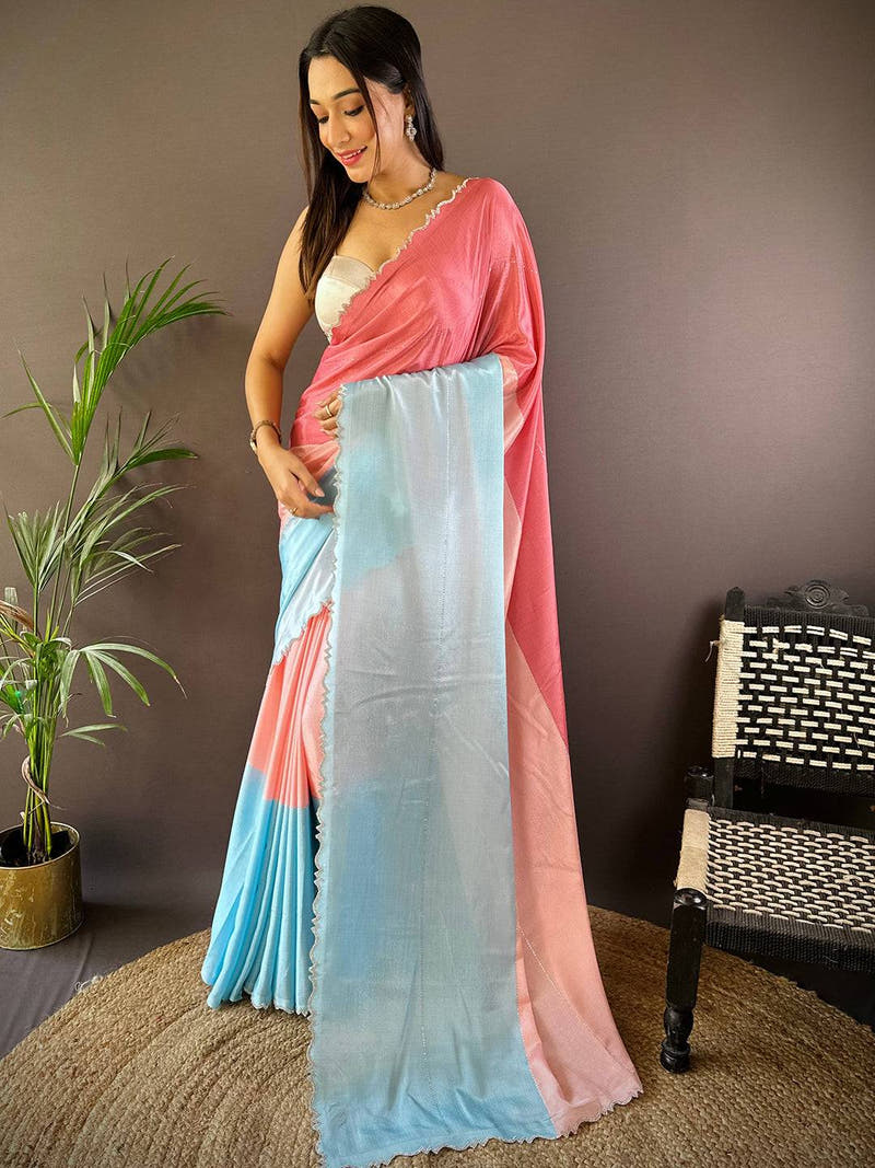 Aura Stone Cut Work Border Saree
