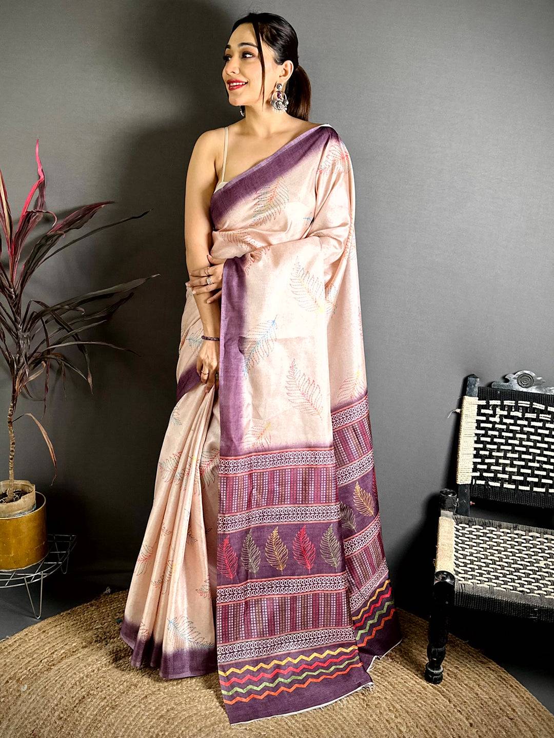 Opulent Manipuri Tussar Katha Saree