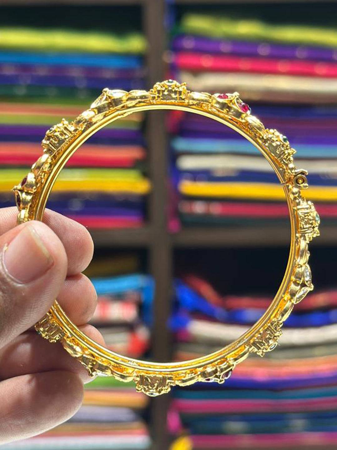 South Indian Temple Style Gold Bangle