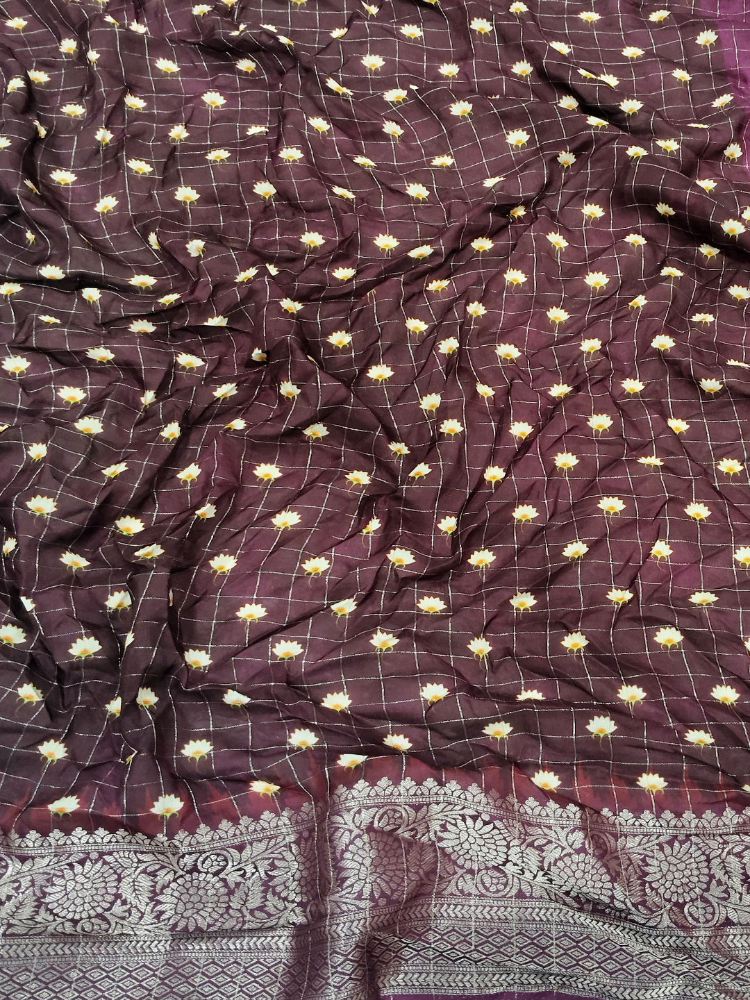 Deep Wine Pure Viscose Kalamkari Saree