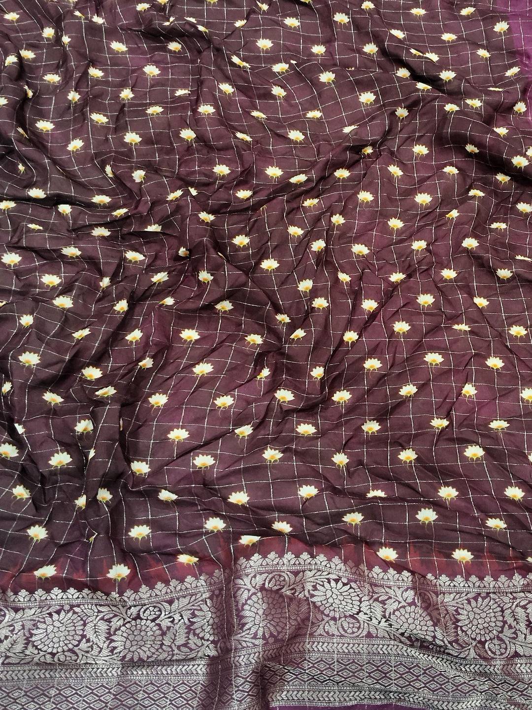 Deep Wine Pure Viscose Kalamkari Saree