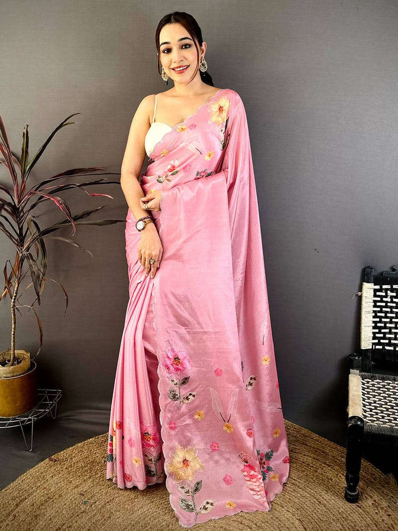 Majestic Soft Chiffon Stone Work Saree
