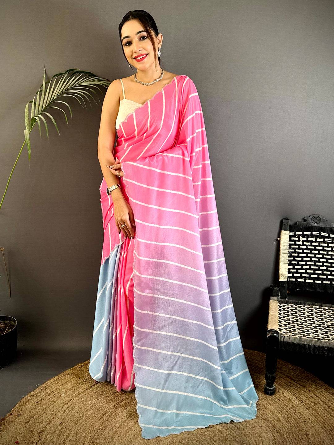 Radiance Lehriya Chiffon Saree