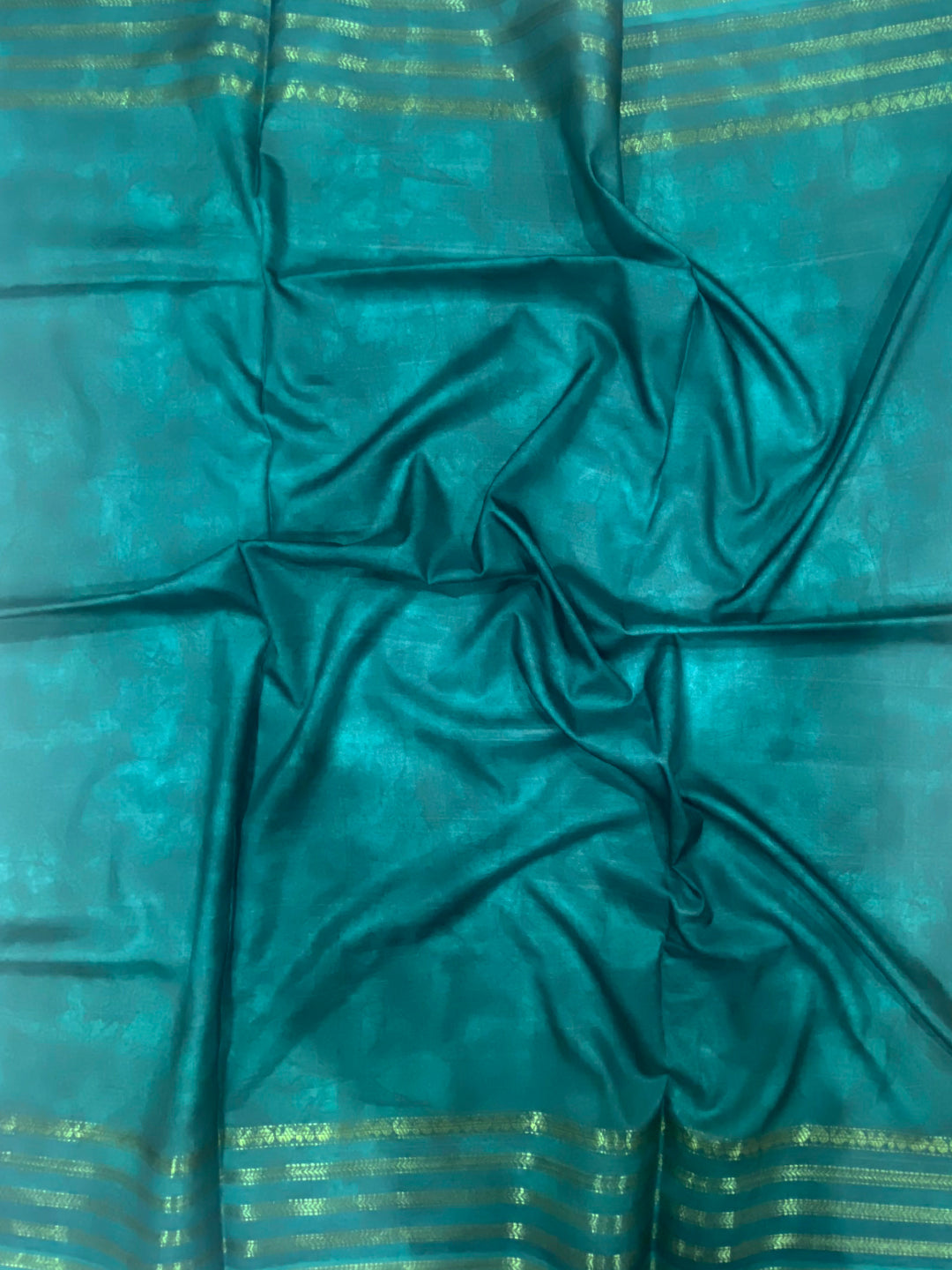 Sky Blue Japanese Freehand Digital Print Saree