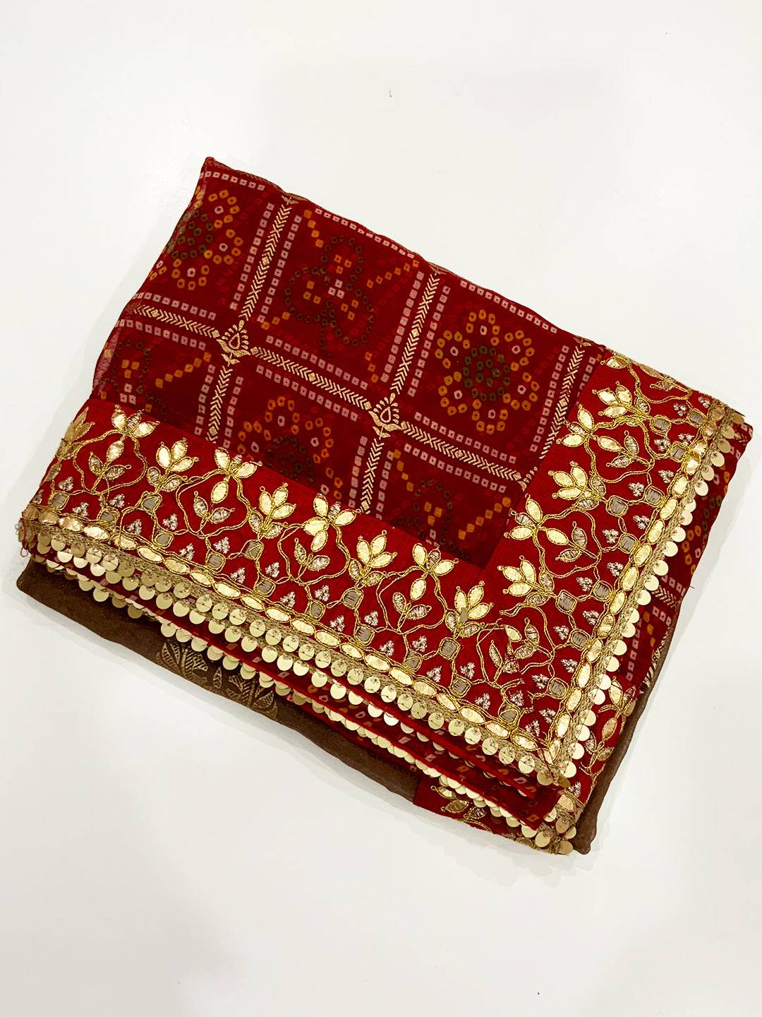 Artisan Bandhej Foil Work Saree