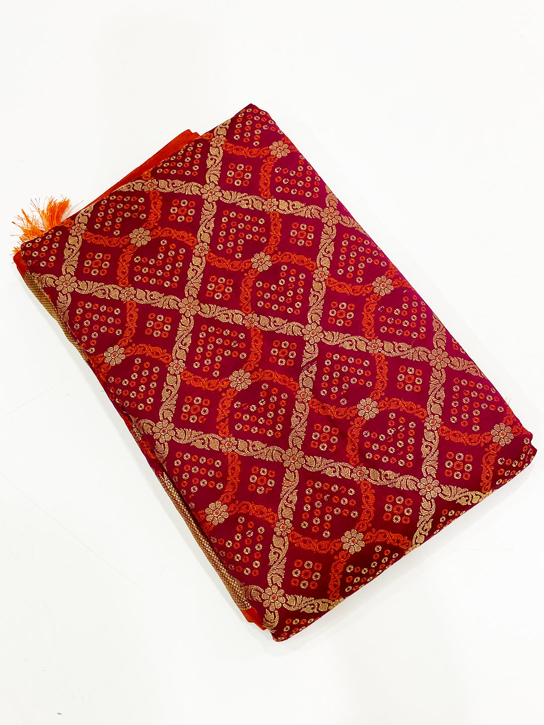 Wine Banarasi Patola Silk Saree With Zari